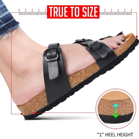 Aerothoitc Woman’s Arch Support Casual Strappy Slide Sandal - Picture 4 of 10